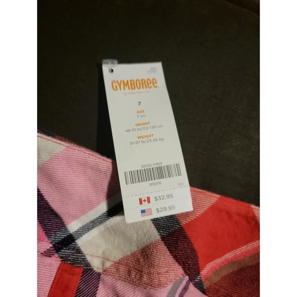 Gymboree smart little lady plaid skort‎ size 7 nwt